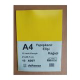Deftersan A4 Yapışkanlı 10 Renk Elişi Kağıdı
