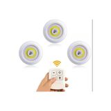 Defthike Uzaktan Kumandalı 3 Lü Spot Led Lamba Kablosuz Ve Pilli Işıldak Dolap Işığı Mutfak Raf Koridor Işığı