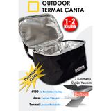 Deftion Outdoor 1-2 Kişilik 7,5Lt Termoslu Isı Yalıtımlı Termal Çanta Lunchbox Yemek Taşıma Çantası Su Geçirmez