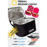 Deftion Termal Kız Çocuk Isı Yalıtımlı Termoslu Beslenme Çantası 4 Bölmeli Beslenme Kabı Hediyeli