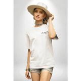 Defy Moda 30 Ağustos Zafer Bayramı Atatürk Temalı Oversize Bisiklet Yaka T-shirt - Beyaz