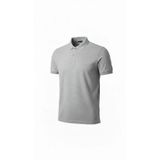 Defy Moda Erkek Pike Kumaş Düğmeli Yaka Regular Fit Günlük Kısa Kol Tişört T-shirt - Gri