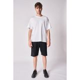 Defy's Erkek Bisiklet Yaka Kısa Kollu Oversize Fit Basic Tişört Beyaz - M