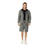 defy's ERKEK KAPÜŞONLU FERMUARLI OVERSIZE SWEATSHIRT KOYU GRİ - S