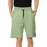 Defy's Erkek Paça Ve Etiket Detaylı Cepli Regular Fit Şort Haki - Haki Yeşil - 2XL