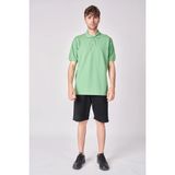 defys Erkek Polo Yaka Kısa Kollu Regular Fit Basic Tişört Yeşil