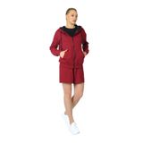 defy's KADIN KAPÜŞONLU FERMUARLI SWEATSHIRT, Bordo, L