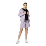 defy's KADIN KAPÜŞONLU FERMUARLI SWEATSHIRT, Lila, XS
