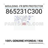 Dega Hyundai Getz Ön Tampon Bandı Sol 2003-2005 (Oem No: 865231C000)