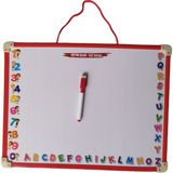 Degar Yazı Tahtası ve Kalemi Çift Taraflı Yazılabilir 32X42 cm - Açık Beyaz