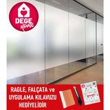 Dege Home Buzlu Cam Filmi Yapışkanlı Folyo 75 x 300 cm - Şeffaf