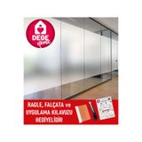 DEGE HOME Ragle Hediyeli Buzlu Cam Filmi - Cam Kumlama Folyosu 90 Cm X 10 Metre