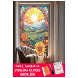 DEGE HOME Şeffaf, Desen Baskılı, Yapışkanlı Folyo. Duşakabin, Balkon, Mutfak, Banyo, Ofis Camı. Desen No:13008