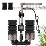 DEGGOX Karides, Bettas, Nanos, Fry ve Diğer Küçük Balıklar için Ultra Sessiz Su Pompalı Akvaryum Elektrik Enerjisi Sünger Filtresi (Filtre S (10-40 Galon))