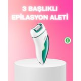 Değirmen Grup 3 In 1 Epilatör Metal Başlıklı Ipx5 Su Geçirmez 90 Dakika Şarjlı Epilasyon Cihazı - Lisinya