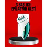 Değirmen Grup 3'ü 1 Arada Epilatör Su Geçirmez Metal Başlıklı LED Işıklı 90 Dakika Şarjlı - Lisinya