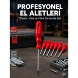 Değirmen Grup Profesyonel 7 Parça Tornavida Seti Ergonomik Saplı El Aleti - Lisinya
