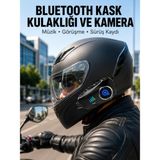 Değirmen Grup Q28 Kameralı Motosiklet Kask Kulaklık Bluetooth 5.3 Su Geçirmez 1080P Hd Yeni Nesil - Lisinya