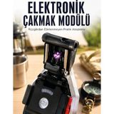 Değirmen Grup Şarjlı Çalışan El Feneri Elektronik Çakmak Emniyet Kemeri Kesici ve Tornavida Uçlu - Lisinya
