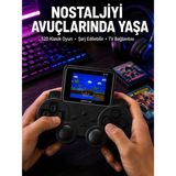 Değirmen Grup Şarjlı Retro Gamepad Oyun Konsolu 520 Oyunlu Tv Çıkışlı El Konsolu - Lisinya