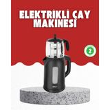 Değirmen Grup Sıcak Tutma Özellikli 2’si 1 Arada Çay Makinesi ve Su Isıtıcı - Lisinya