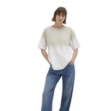 Degrade Bej Tişört Loose Fit/Bol Rahat Kesim 1613396-70057