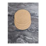 dehaberk Ahşap Supla 4 Adet Ham MDF Lazer Kesim 3 mm Kalınlık 30 cm Çap Yuvarlak Servis Altı Supla Kahverengi