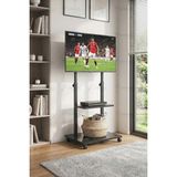 Dehalimited 26-43 Inç Uyumlu Frenli Tekerlekli Yükseklik Ayarlı Mobil Tv Standı Konsol Hareketli Televizyon Ünitesi - Siyah - 1