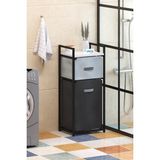 Dehalimited Dh11 Raflı Çamaşır Sepeti Banyo Dolabı Kirli Sepetli Banyo Düzenleyici Çamaşırlık Beyaz