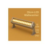DEHALUX LED LIGHTING SOLUTIONS 35cm 12w Led Wallwasher Günışığı 3000k | Dış Cephe, Minare, Bahçe Aydınlatma | Iç-dış Kullanım Ip65