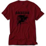 Deicide Band Metal Slayer Kırmızı Tişört Liyada - 4XL