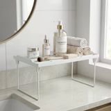 DEİNHAUS Beyaz Masa Üstü Düzenleyici Raf, Plastik ve Metal, 30x14x15 cm, Kitap ve Aksesuar Organizeri