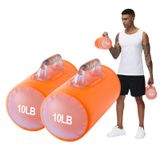 DEIRIS Su Dambıl, Su Dolu Antrenman Ağırlık Seti, Su Ağırlık Torbası, Seyahat Ağırlıkları, Ayarlanabilir Ağırlık Dambılları 10~20 lb/Çift, Kuvvet Antrenmanı, Fitness ve Şekillendirme için