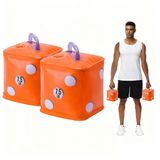 DEIRIS Taşınabilir seyahat dambıl, su dolu halter seti, katlanabilir ve ayarlanabilir dambıl 15 lb/çift, taşınabilir fitness ekipmanı, çekirdek antrenmanı, kuvvet antrenmanı için