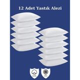 Dejavu Teks Pamuklu, 12'li Yastık Alezi, Yastık Kılıfı, Su / Sıvı Geçirmez - 50 x 70 cm - Beyaz
