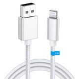Deji iPhone Hızlı Şarj Kablosu Usb to Lightning 5/ 5s/ 6/ 6s/ 7 / Plus/Se 1 2 3 Nesil Örgülü Beyaz