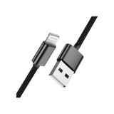 Deji iPhone Uyumlu USB To Lightning 6 6S 7 8 X XS XR 11 12 13 14 Pro Max Plus Örgülü Hızlı Şarj Kablosu Siyah