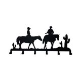 DEKADRON 6-8-10 Katlanır Kancalı Metal Kovboy Temalı Duvara Monte Portmanto, Banyo Giriş Yolu Oturma Odası Yatak Odası için Duvara Monte Askı, Metal Elbise Kancaları, (60x27cm (24"x11") 6 Kanca)