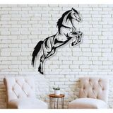 DEKADRON At Metal Duvar Sanatı Eserleri 3D Duvar Silueti Metal Duvar Dekoru Ev Ofis Dekorasyonu Yatak Odası Oturma Odası Dekoru Unicornio Licorne (21" G x 46" Y / 53x117cm)