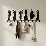 DEKADRON Belly Dance Metal Portmanto, Duvara Monte Portmanto, Metal Duvar Askısı, Duvara Monte Askı, Ev Dekorasyonu, Şapka Askısı, (100x45cm (39"x18") 10 Kanca)