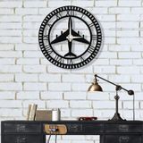 DEKADRON Benzersiz Tasarım Metal Duvar Saati Hava Uçağı Savaş Uçağı - Metal Duvar Sanatı Eserleri - Metal Duvar Dekoru Ev Ofis Dekorasyonu Modern Endüstriyel Sessiz Hareket (20" G x 20" Y/51x51cm)
