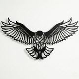 DEKADRON Kuşlar Metal Duvar Sanatı Eserleri - Kartal - 3D Duvar Silueti Metal Duvar Dekoru Ev Ofis Dekorasyonu Yatak Odası Oturma Odası Dekor Heykel Adler - Aigle - Águila (24" G x 12" Y/61x31cm)
