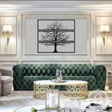 DEKADRON Metal Ağaç Duvar Sanatı, Metal Ağaç Dekoru 3 Parça, Ağaç Tabelası, Metal Duvar Dekoru, İç Dekorasyon, Duvar Asmaları, 3 Panel (39" G x 43" Y / 100x109 cm)