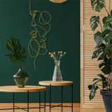 DEKADRON Metal Duvar Dekoru, Aşk Çizgisi, Ev Dekorasyonu, Duvar Tabelası, Metal Duvar Sanatı, İç Dekorasyon, İç Mekan Dış Mekan Askıları, Minimalist Sanat, Altın (42x118cm)