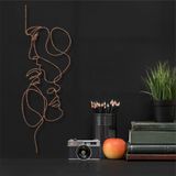 DEKADRON Metal Duvar Dekoru, Aşk Çizgisi, Ev Dekorasyonu, Duvar Tabelası, Metal Duvar Sanatı, İç Dekorasyon, İç Mekan Dış Mekan Askıları, Minimalist Sanat, Bronz (20x60 cm)