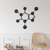 DEKADRON Metal Duvar Dekoru, Kafein Molekülü, Ev Oturma Odası Dekoru, Duvar Tabelası, Metal Duvar Sanatı, İç Dekorasyon, İç Mekan Dış Mekan Askıları (44x45cm)
