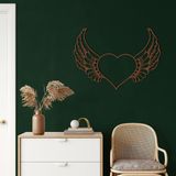 DEKADRON Metal Duvar Dekoru, Melek Kanatları Özel Metal Duvar Tabelası, Ev Oturma Odası Dekoru, Metal Duvar Sanatı, İç Dekorasyon, İç Mekan Dış Mekan Askıları, Bronz (17'' G x 12'' Y (45 x 32 cm))