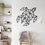 DEKADRON Metal Duvar Dekoru, Metal Kaplumbağa Dekoru, Geometrik Kaplumbağa Sanatı, Ev Dekorasyonu, Metal Kaplumbağa Tabelası (8" G x 18" Y / 19x45 cm)