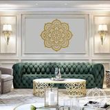 DEKADRON Metal Duvar Dekoru, Metal Mandala Duvar Sanatı, Altın Kaplama, Bohem Sanatı, İç Dekorasyon, Metal Tabela, Metal Duvar Sanatı Mandala Dekoru, (28" G x 28" Y / 71x71 cm)