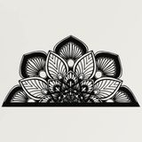 DEKADRON Metal Duvar Dekoru, Metal Mandala Duvar Sanatı, Bohem Sanatı, İç Dekorasyon, Metal Tabela, Mandala Asılı, Yoga Dekorasyonu (24" G x 12" Y / 60x31cm)